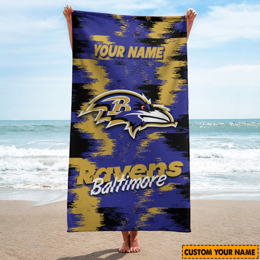 Baltimore Ravens Personalized Limited Edition Beach Towel AZBTOWEL067