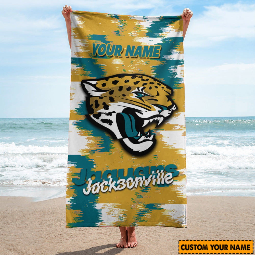 Jacksonville Jaguars Personalized Limited Edition Beach Towel  AZBTOWEL064