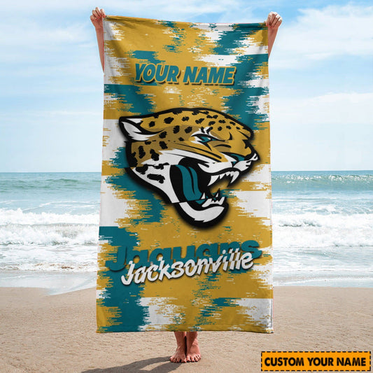 Jacksonville Jaguars Personalized Limited Edition Beach Towel  AZBTOWEL064