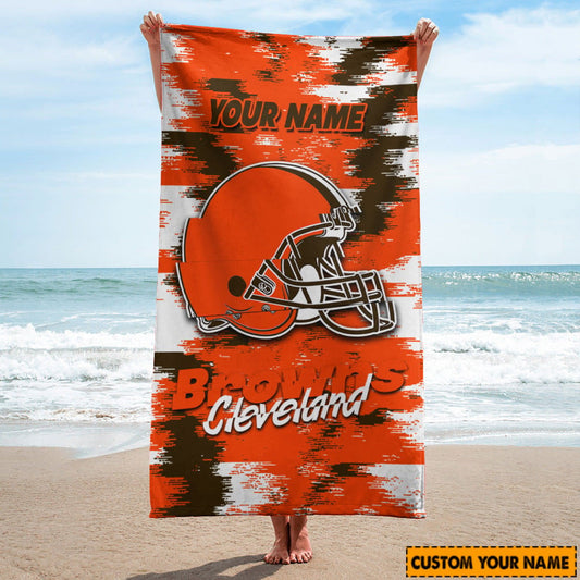 Cleveland Browns Personalized Limited Edition Beach Towel AZBTOWEL053