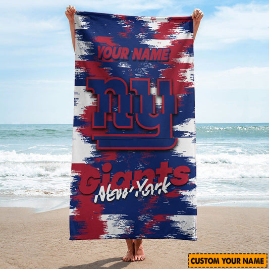 New York Giants Personalized Limited Edition Beach Towel  AZBTOWEL054