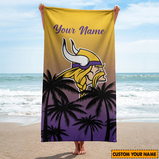 Minnesota Vikings Personalized Limited Edition Beach Towel  AZBTOWEL073