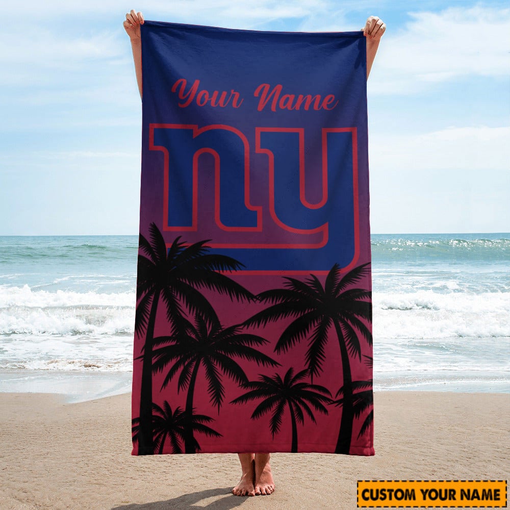 New York Giants Personalized Limited Edition Beach Towel  AZBTOWEL098