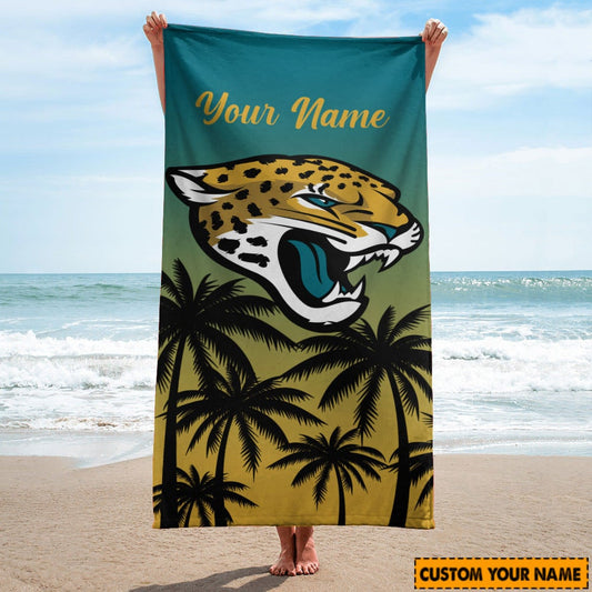 Jacksonville Jaguars Personalized Limited Edition Beach Towel  AZBTOWEL083