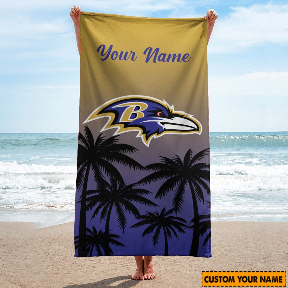 Baltimore Ravens Personalized Limited Edition Beach Towel AZBTOWEL082