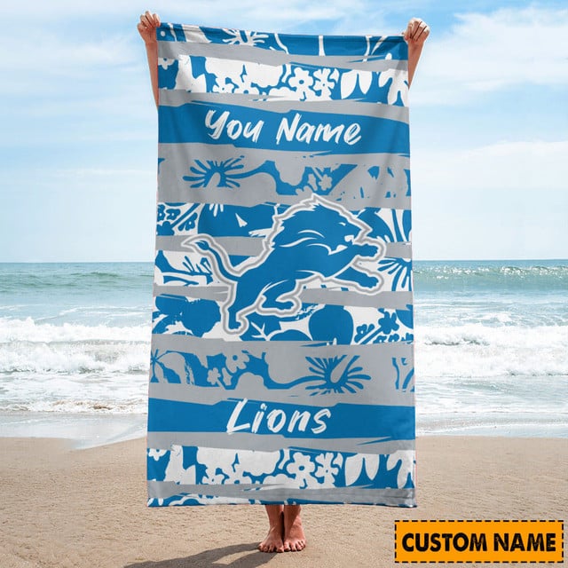 Detroit Lions Personalized Limited Edition Beach Towel AZBTOWEL191