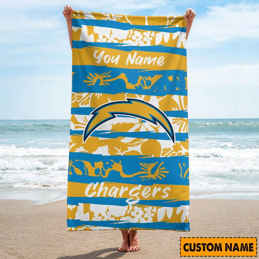 Los Angeles Chargers Personalized Limited Edition Beach Towel  AZBTOWEL198
