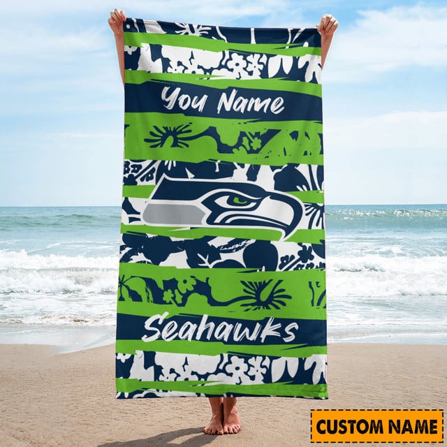 Seattle Seahawks Personalized Limited Edition Beach Towel  AZBTOWEL209