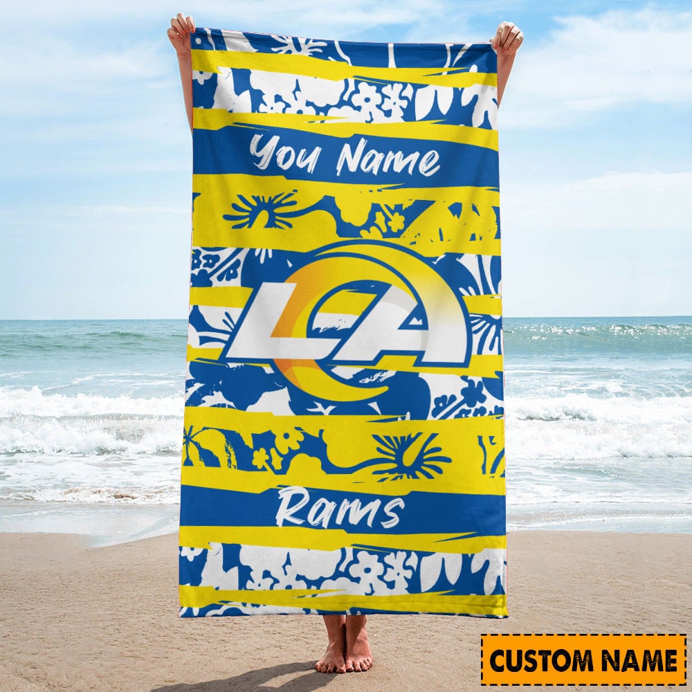 Los Angeles Rams Personalized Limited Edition Beach Towel  AZBTOWEL199
