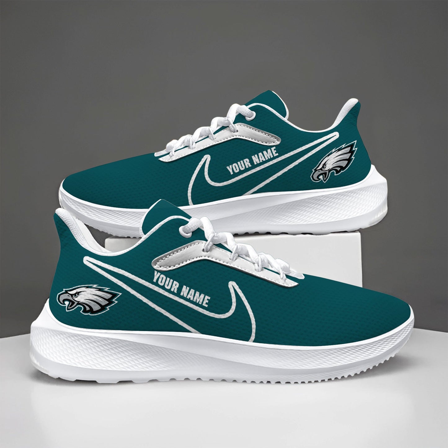 Philadelphia Eagles Lightweight Patch Decor Running Shoes NA23