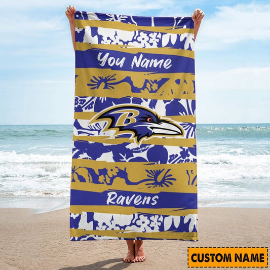 Baltimore Ravens Personalized Limited Edition Beach Towel AZBTOWEL183