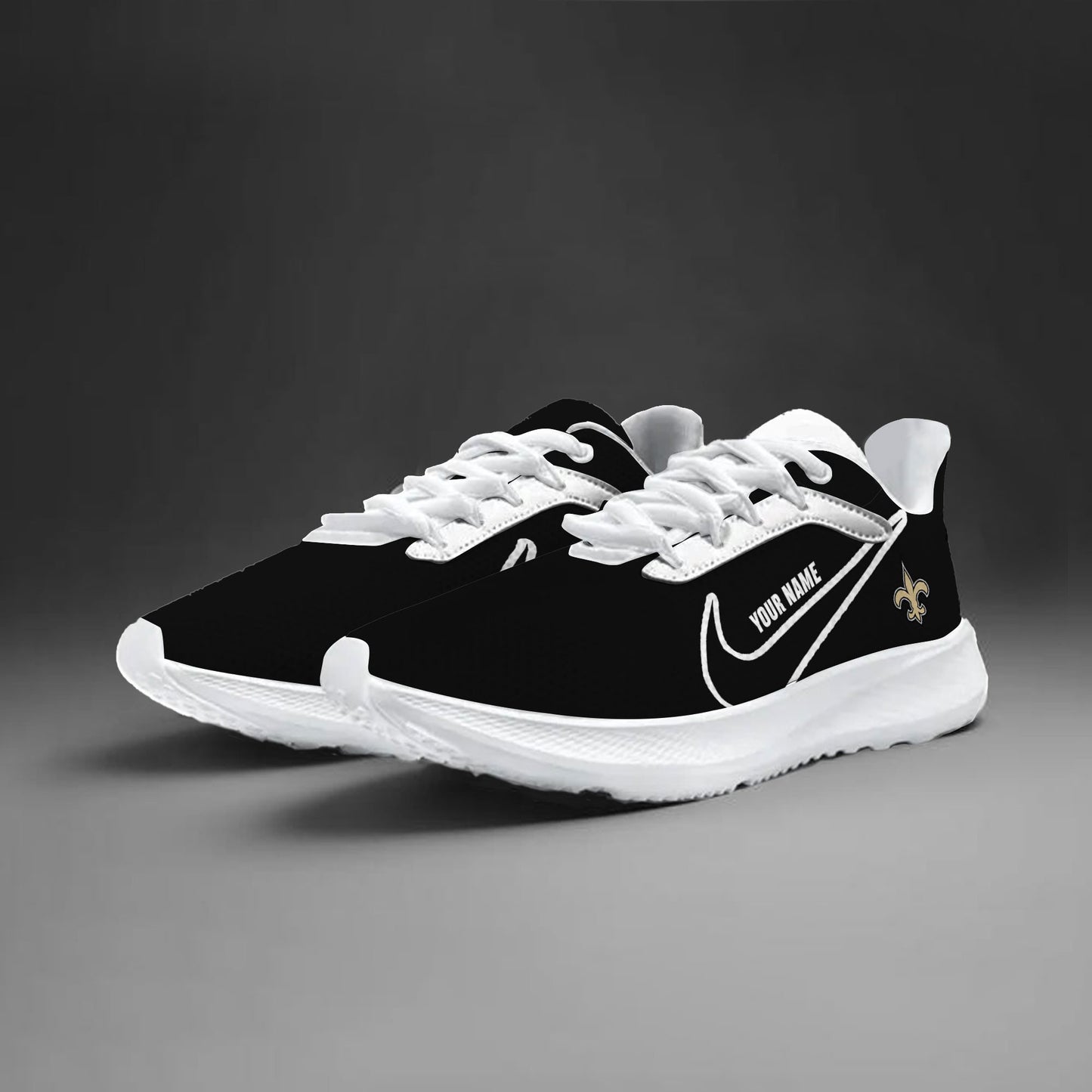 New Orleans Saints Lightweight Patch Decor Running Shoes NA24