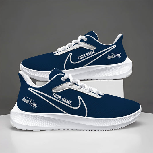 Seattle Seahawks Lightweight Patch Decor Running Shoes NK06
