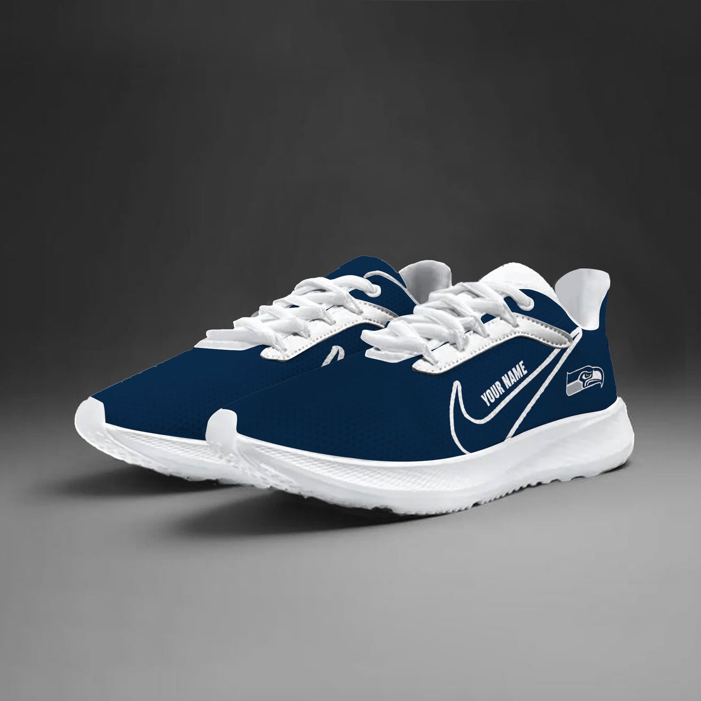 Seattle Seahawks Lightweight Patch Decor Running Shoes NK06