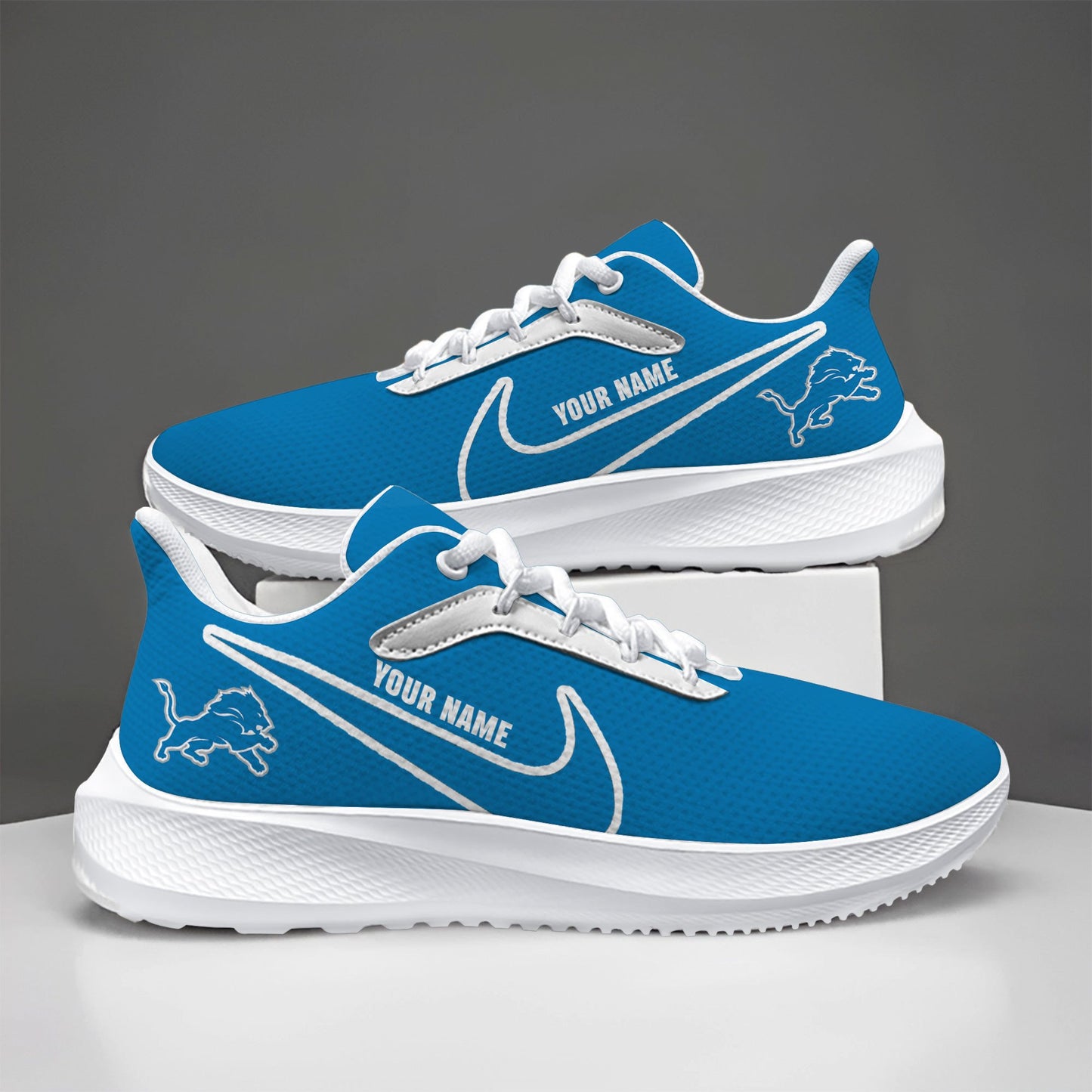 Detroit Lions Lightweight Patch Decor Running Shoes NA28
