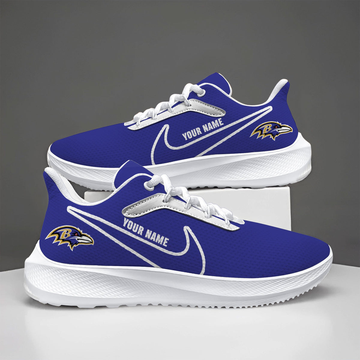 Baltimore Ravens Lightweight Patch Decor Running Shoes NA30