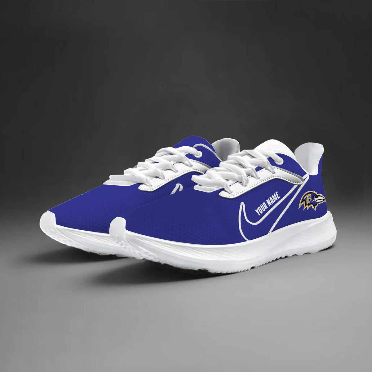 Baltimore Ravens Lightweight Patch Decor Running Shoes NA30