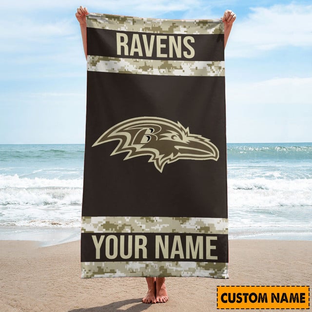 Baltimore Ravens Personalized Limited Edition Beach Towel AZBTOWEL151