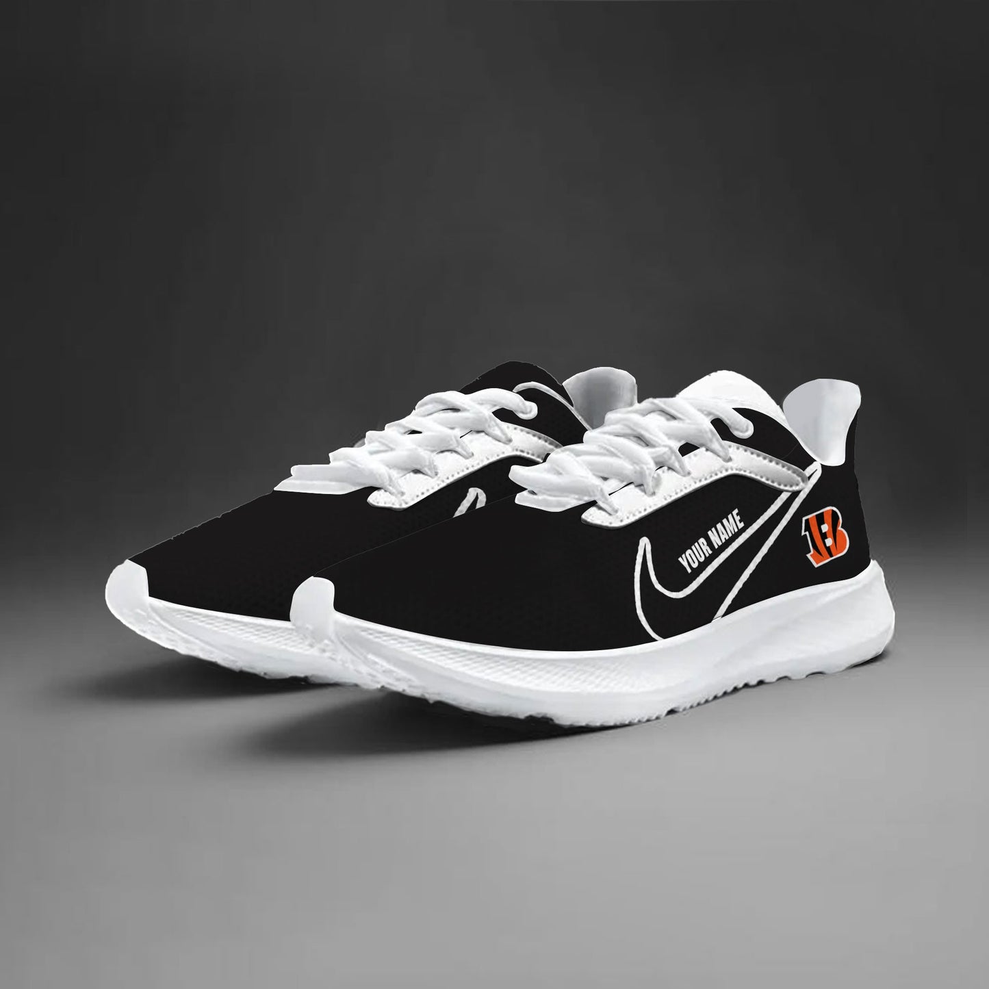Cincinnati Bengals Lightweight Patch Decor Running Shoes NK14