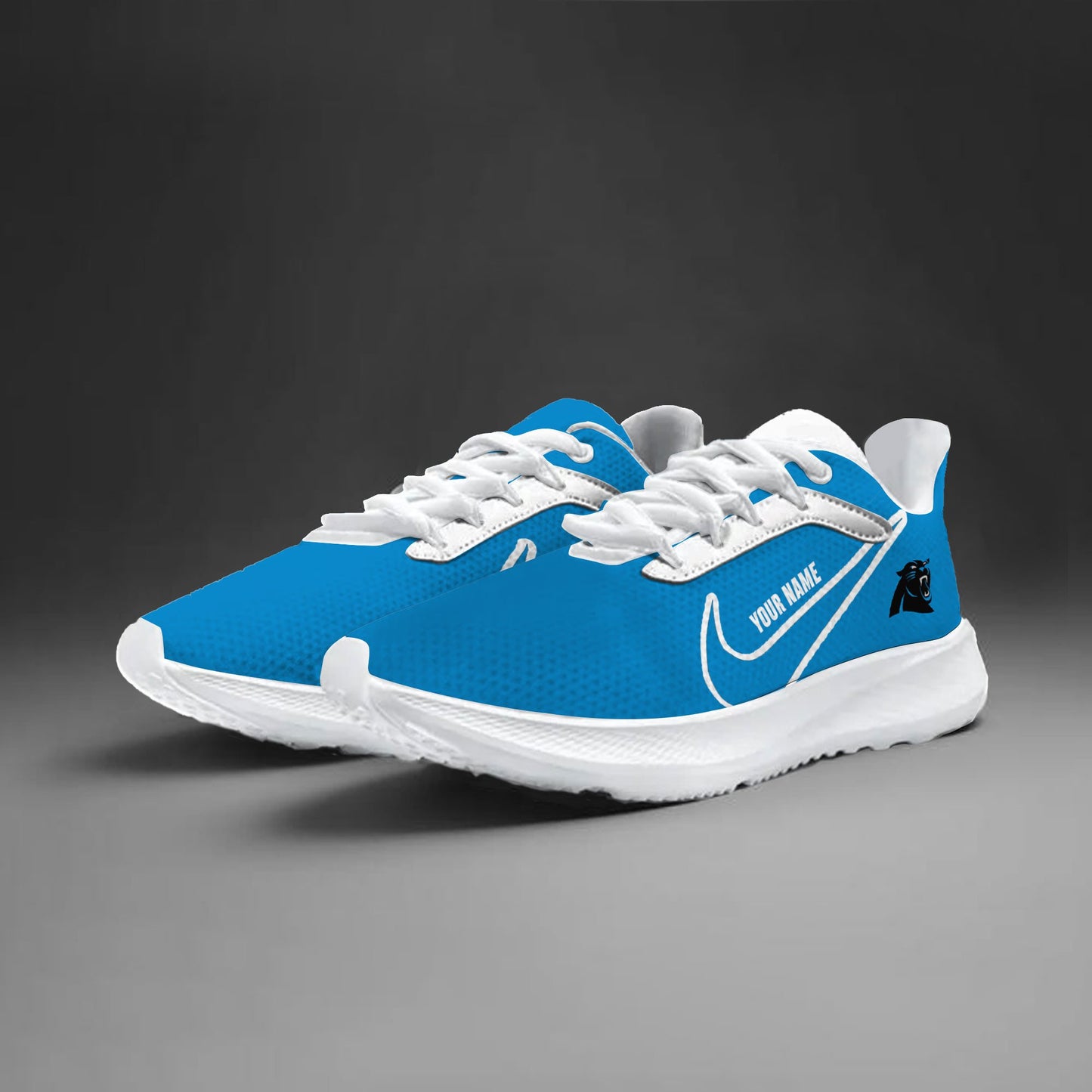 Carolina Panthers Lightweight Patch Decor Running Shoes NK17