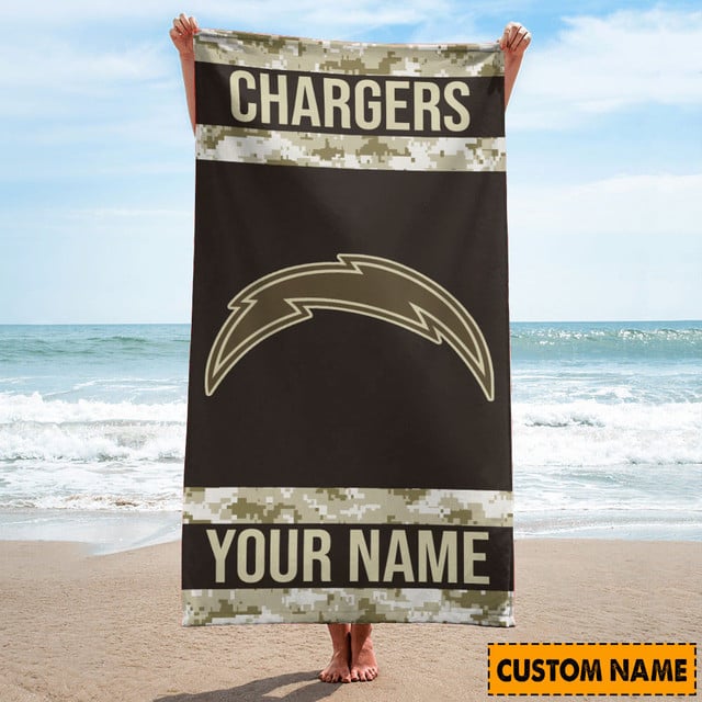 Los Angeles Chargers Personalized Limited Edition Beach Towel  AZBTOWEL166