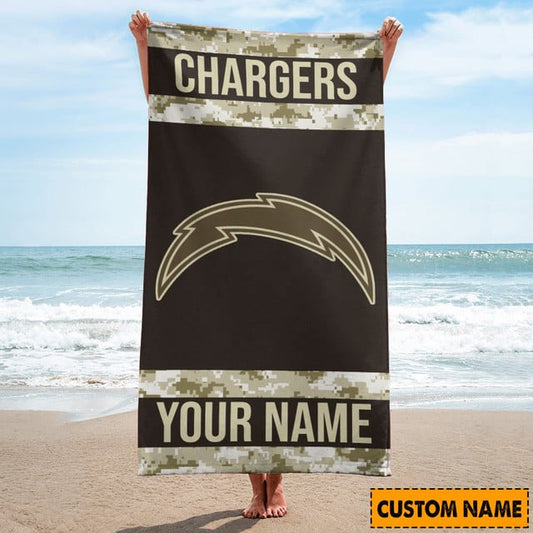 Los Angeles Chargers Personalized Limited Edition Beach Towel  AZBTOWEL166