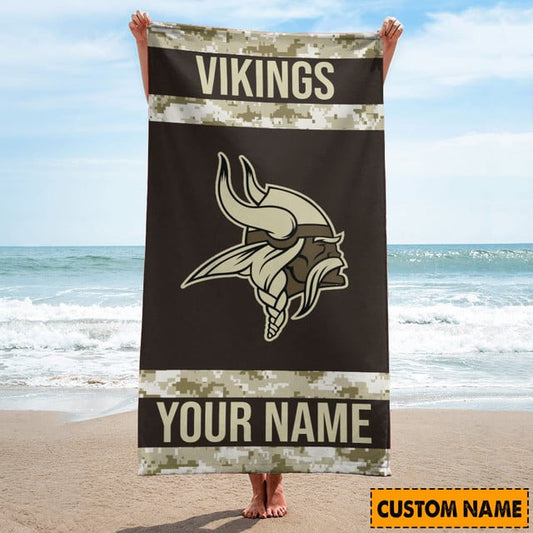 Minnesota Vikings Personalized Limited Edition Beach Towel  AZBTOWEL169