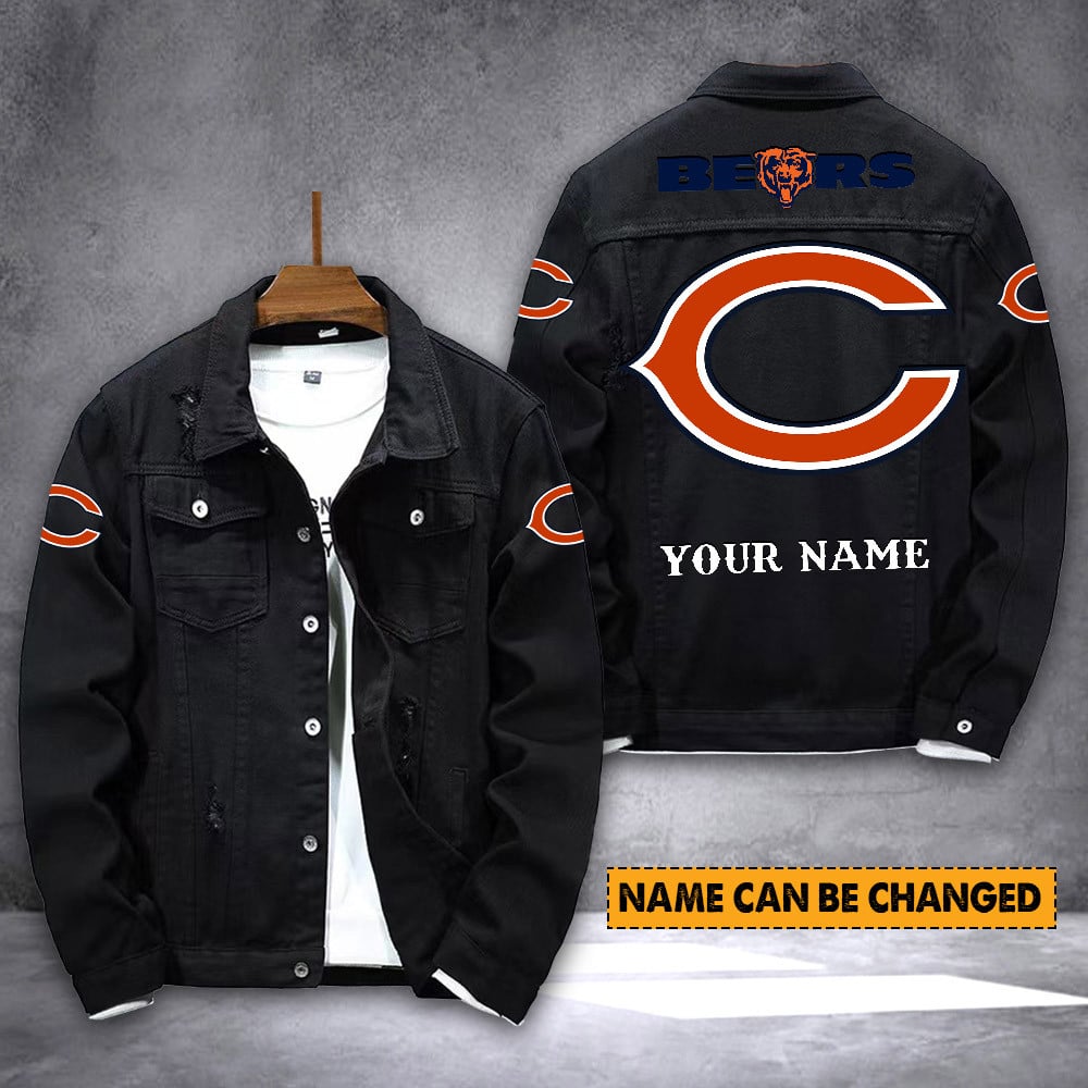 Chicago Bears Personalized New Denim Jacket S9DJ023