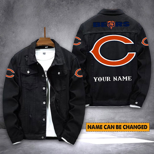 Chicago Bears Personalized New Denim Jacket S9DJ023