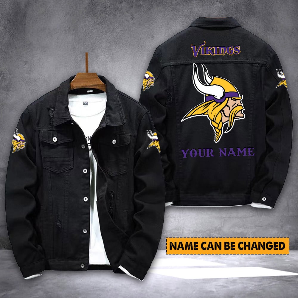 Minnesota Vikings Personalized New Denim Jacket S9DJ021