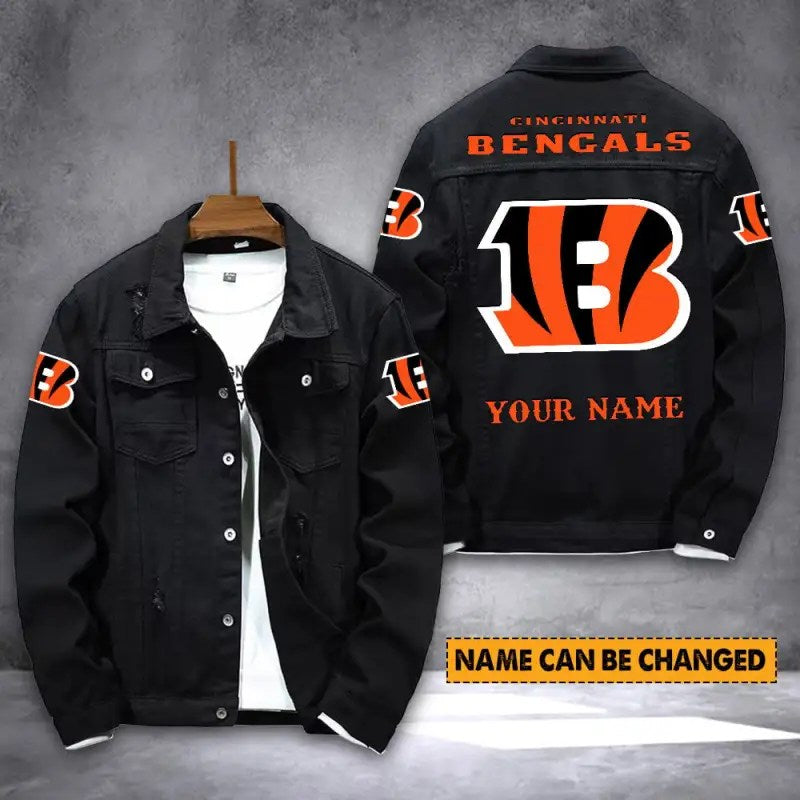 Cincinnati Bengals Personalized New Denim Jacket S9DJ024