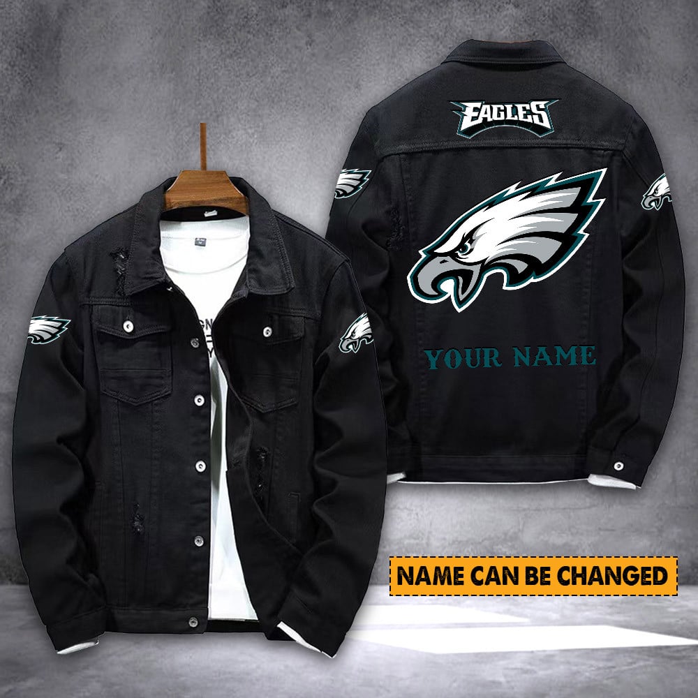 Philadelphia Eagles Personalized New Denim Jacket S9DJ005