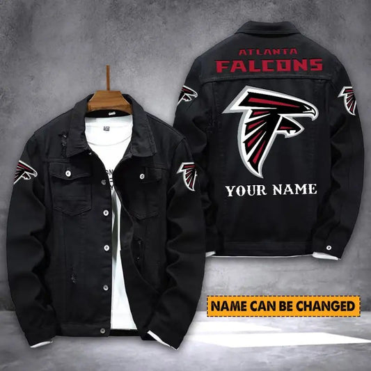 Atlanta Falcons Personalized New Denim Jacket S9DJ014