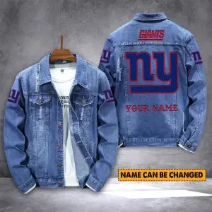 New York Giants Personalized New Denim Jacket S9DJ010
