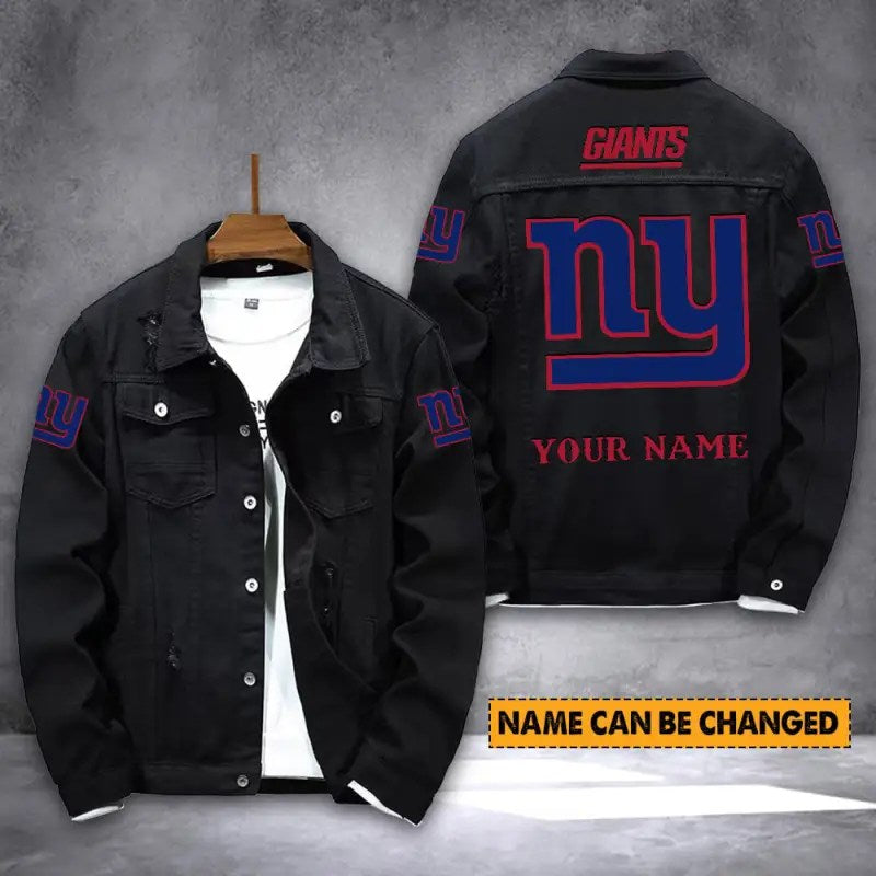 New York Giants Personalized New Denim Jacket S9DJ010