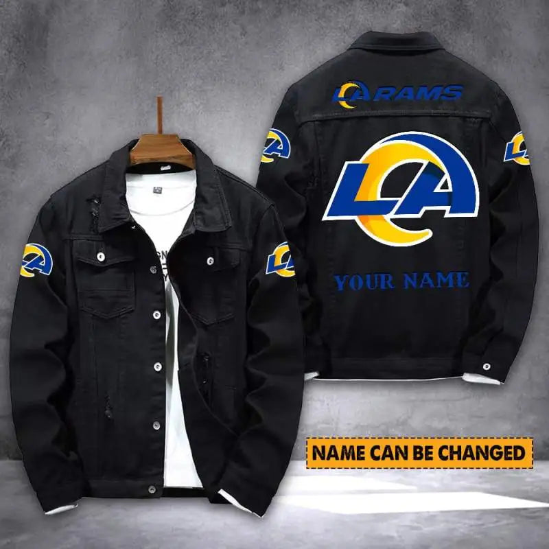 Los Angeles Rams Personalized New Denim Jacket S9DJ008