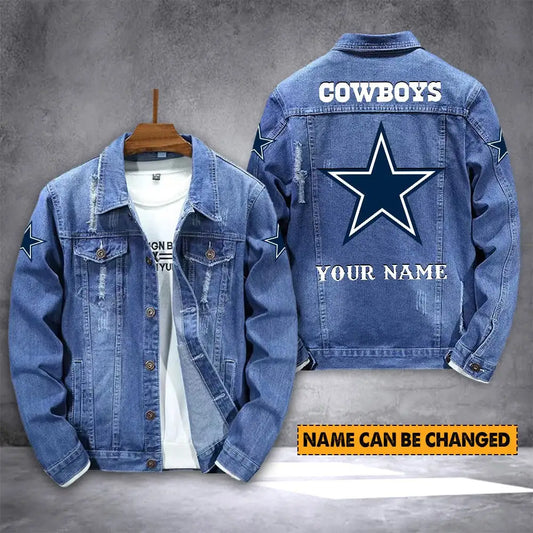 Dallas Cowboys Personalized New Denim Jacket S9DJ003