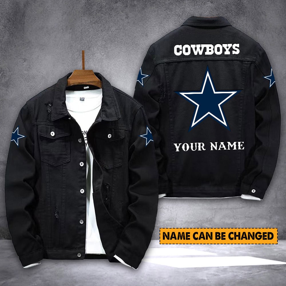 Dallas Cowboys Personalized New Denim Jacket S9DJ003