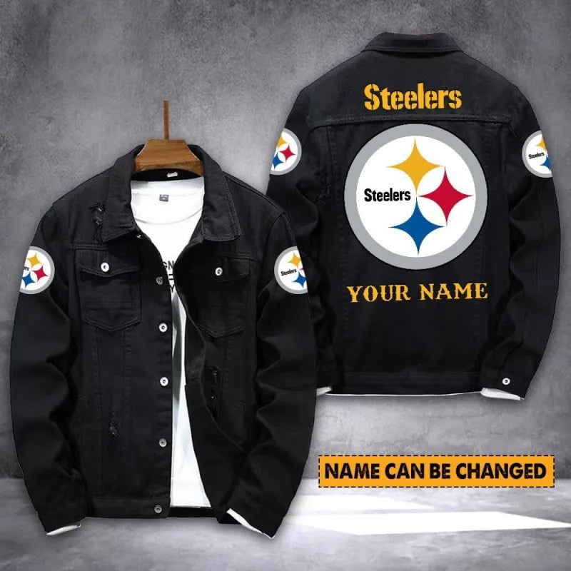Pittsburgh Steelers Personalized New Denim Jacket S9DJ001