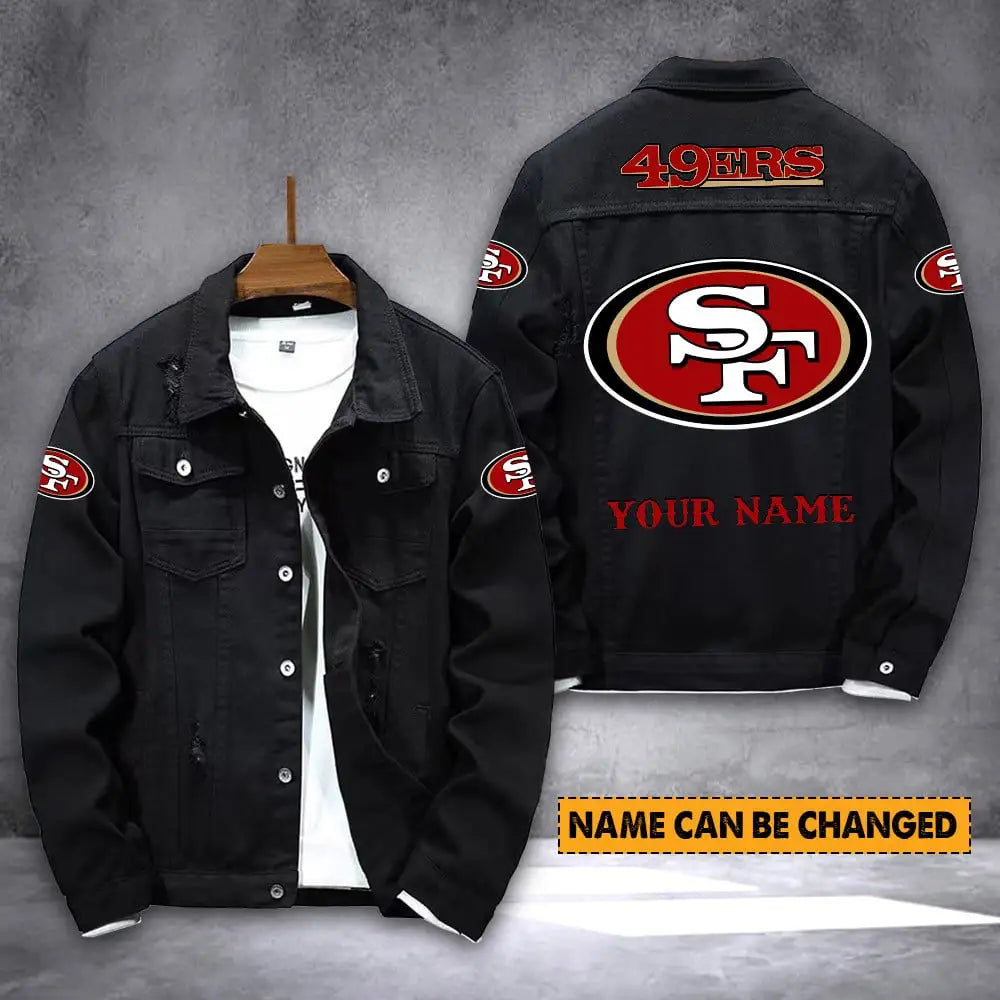 San Francisco 49ers Personalized New Denim Jacket S9DJ004