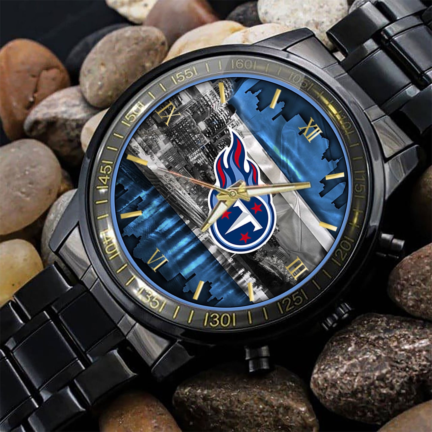 Tennessee Titans Black Fashion Watch Gifts For Sport Fans AZWATCH89