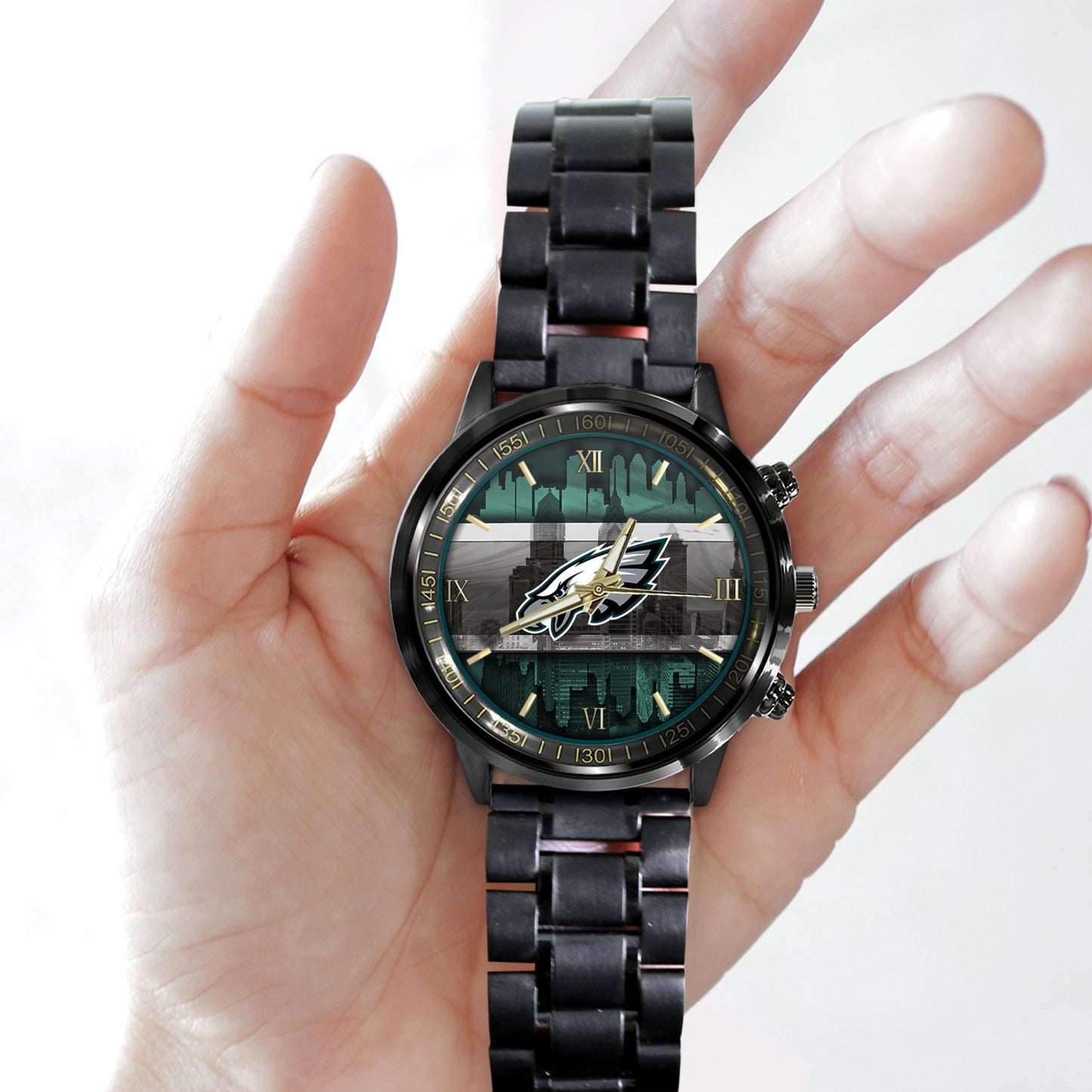 Philadelphia Eagles Black Fashion Watch Gifts For Sport Fans AZWATCH95