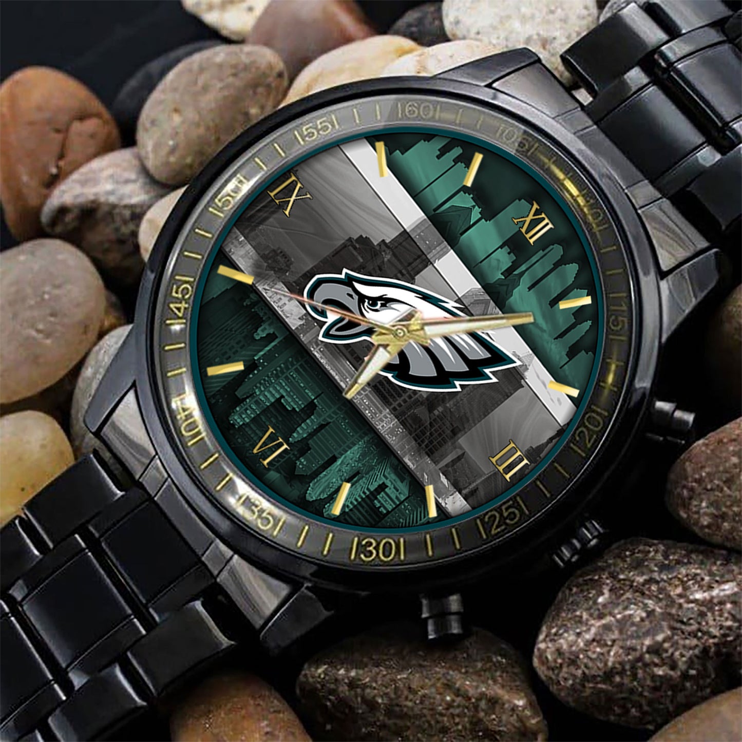 Philadelphia Eagles Black Fashion Watch Gifts For Sport Fans AZWATCH95