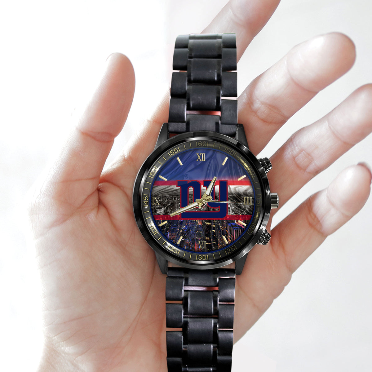 New York Giants Black Fashion Watch Gifts For Sport Fans AZWATCH93
