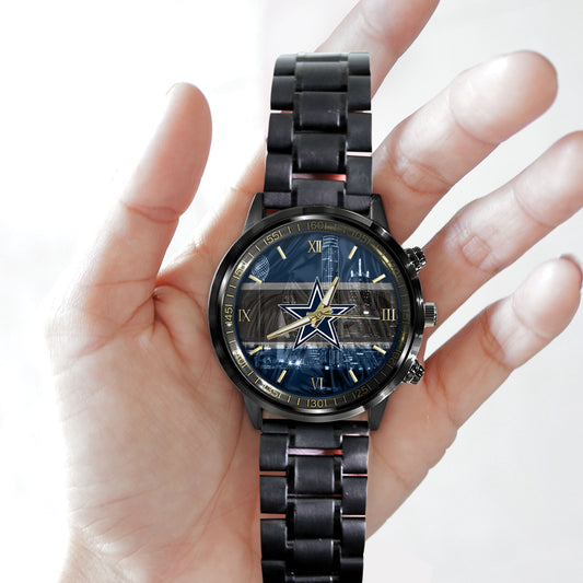 Dallas Cowboys Black Fashion Watch Gifts For Sport Fans AZWATCH09