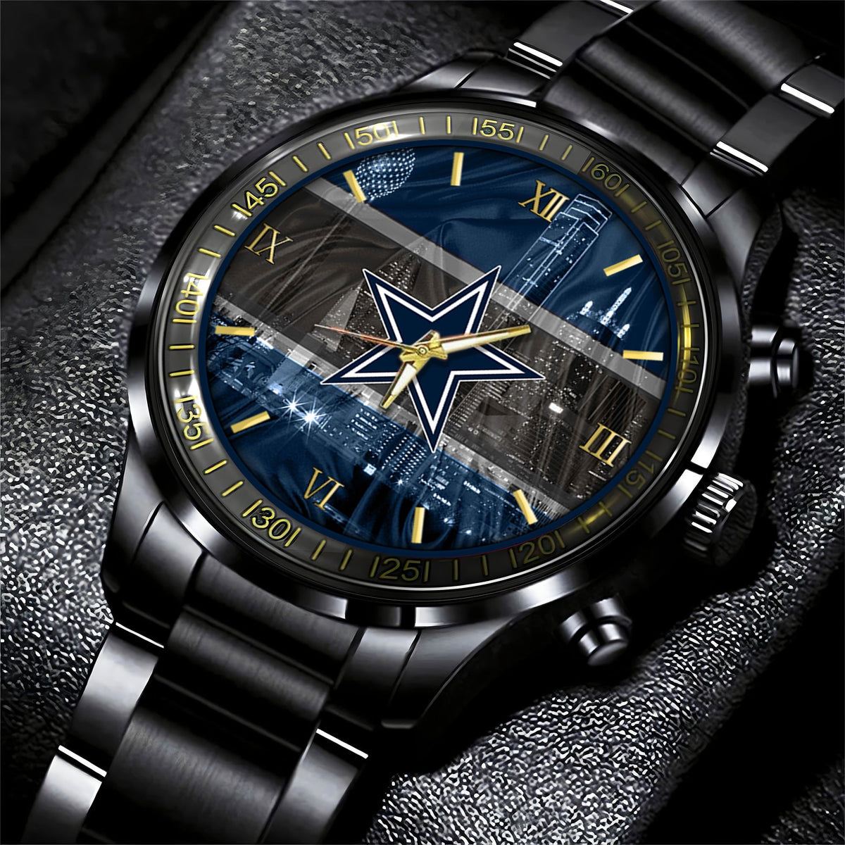 Dallas Cowboys Black Fashion Watch Gifts For Sport Fans AZWATCH09