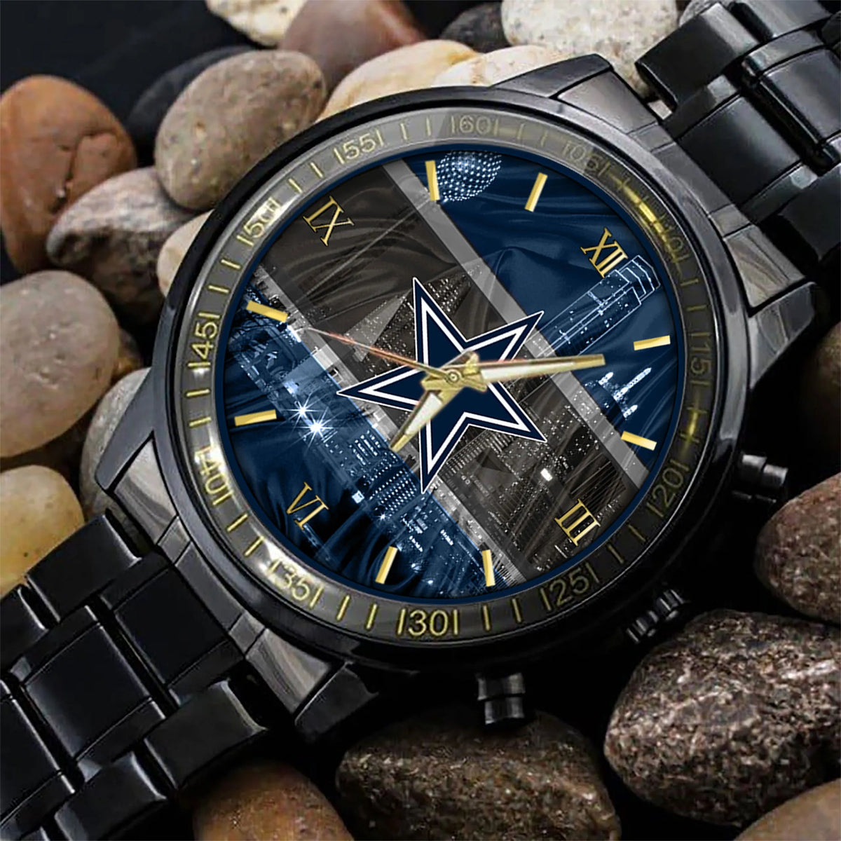 Dallas Cowboys Black Fashion Watch Gifts For Sport Fans AZWATCH09