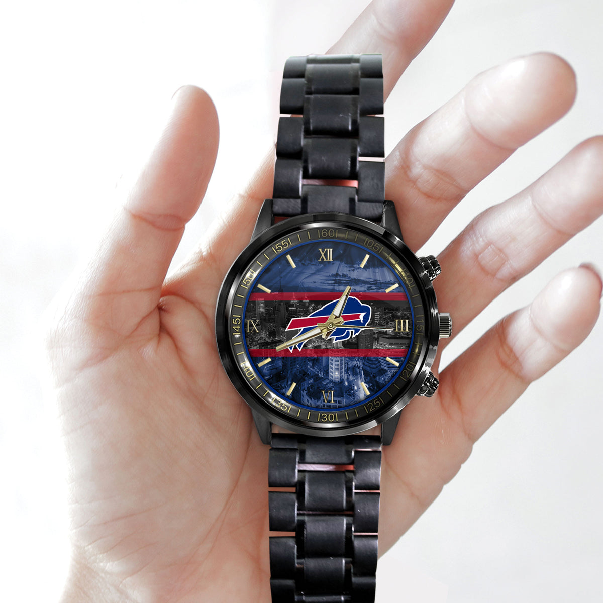 Buffalo Bills Black Fashion Watch Gifts For Sport Fans AZWATCH14