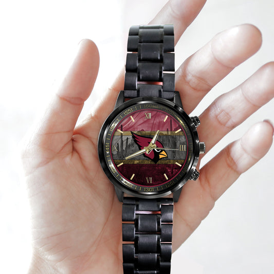 Arizona Cardinals Black Fashion Watch Gifts For Sport Fans AZWATCH17