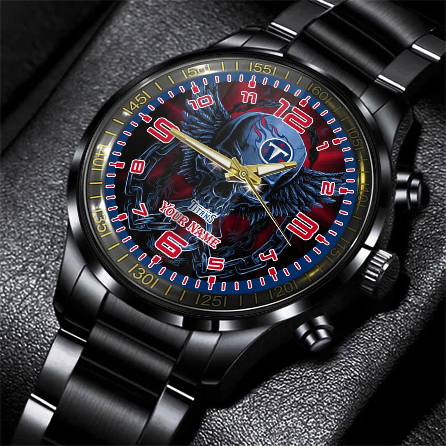 Tennessee Titans Black Fashion Watch Gifts For Sport Fans AZWATCH21
